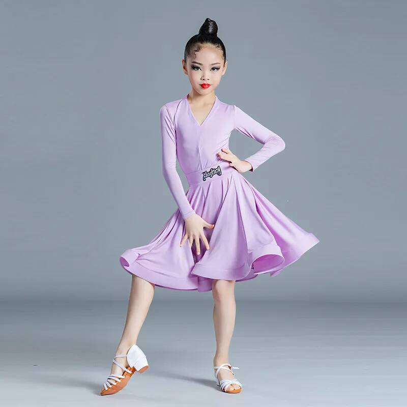Ballroom Latin Dance Suit Dress Competition Girls Skirts Practice Wear Clothes Dancing Costume Tango Samba Cha Cha Two Piece