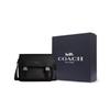Coach Racer 28 Brand Logo Adjustable Shoulder Strap Coated Canvas Smooth Calfskin Messenger Bag Men Bags Charcoal CT716-QBMI5