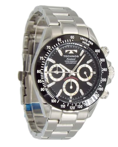 

TECHNOS watch Prominent series Technos Chronograph Stainless Steel Case Black Sport Chronograph TAP403ATB [Parallel Import]