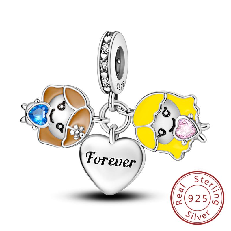 Potrivire Mărgele Charmuri Cupru Original Băiat Fată Mamă Pandantiv Charmuri Pentru Brățară Colier Bijuterii Femei Cadou