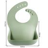 PandaEar 3 Pack Thick Silicone Baby Bibs for Babies & Toddlers (10-72 Months)| Waterproof Baby Feeding Bibs Adjustable with Wide Food Catcher Pocket,