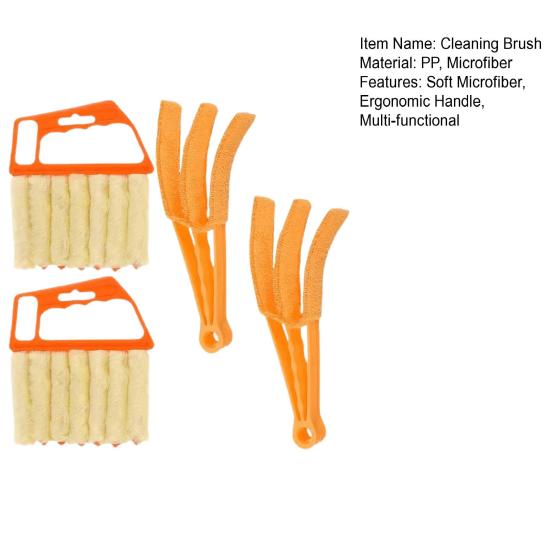 4Pcs Window Blinds Cleaning Brush Soft Microfiber Ergonomic Handle Multi-functional Air