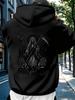 Gothic Style SANTA MUERTE Skull Robe Hoodie, Versatile Unisex Long-Sleeve Pullover, Casual and Comfortable, Suitable for Spring, A