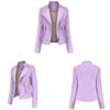 Stylish Women Faux Leather Moto Jacket Retro Lacing Detail PU Biker Coat Casual Zip Up Outerwear Slim Fit Short Classic Plus Size S-4XL