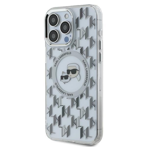 Karl Lagerfeld Klhmp15Lhmckmht Iphone 15Pro 6.1 Przezroczysty/Transparent Iml Monogram Karl&Choupette Head Magsafe
