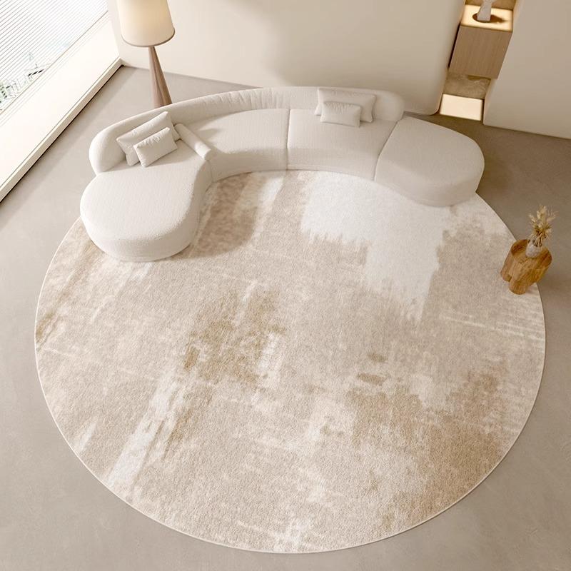 Modern Style Bedroom Decor Round Carpet Minimalist Carpets for Living Room Thicken Plush Bedside Floor Mat Fluffy Soft Study Rug