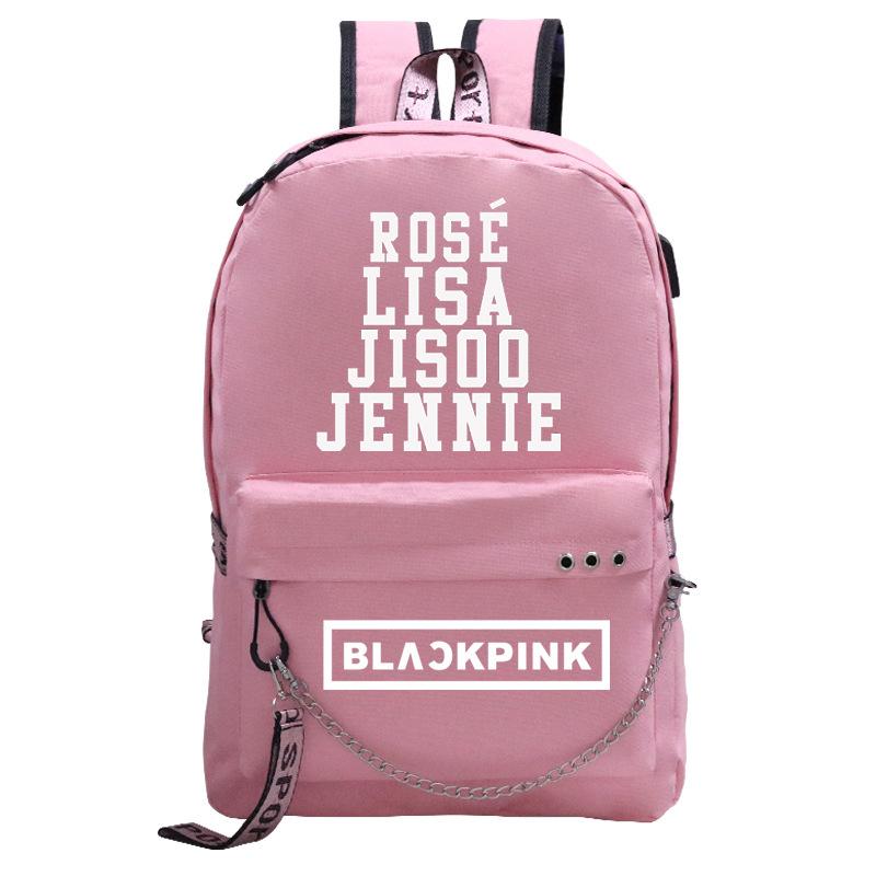 Peripheral Printing Personalized Casual Backpack Iron Chain Webbing Outdoor Travel Backpack 32*15*45cm