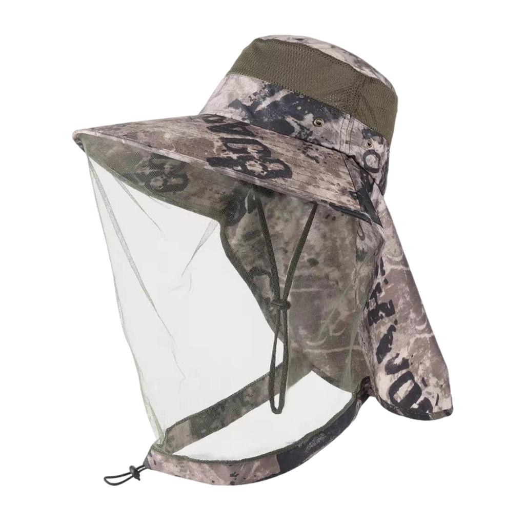 Outdoor Kopf Gesichtsmaske Hut Netzabdeckung - Mückenschutz Mückennetz Kappe Reise Atmungsaktive Kopf Netzabdeckungen Angelkappen