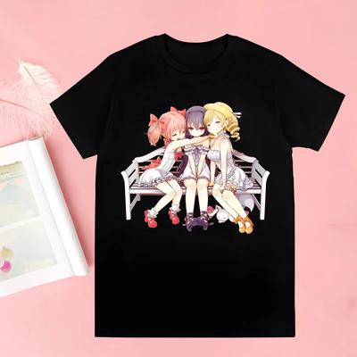 Madoka Magica Puella Magi T Shirt Men 90s Graphic T-shirt Harajuku Tops Tee Cute Short Sleeve Tshirt Male Tshirts