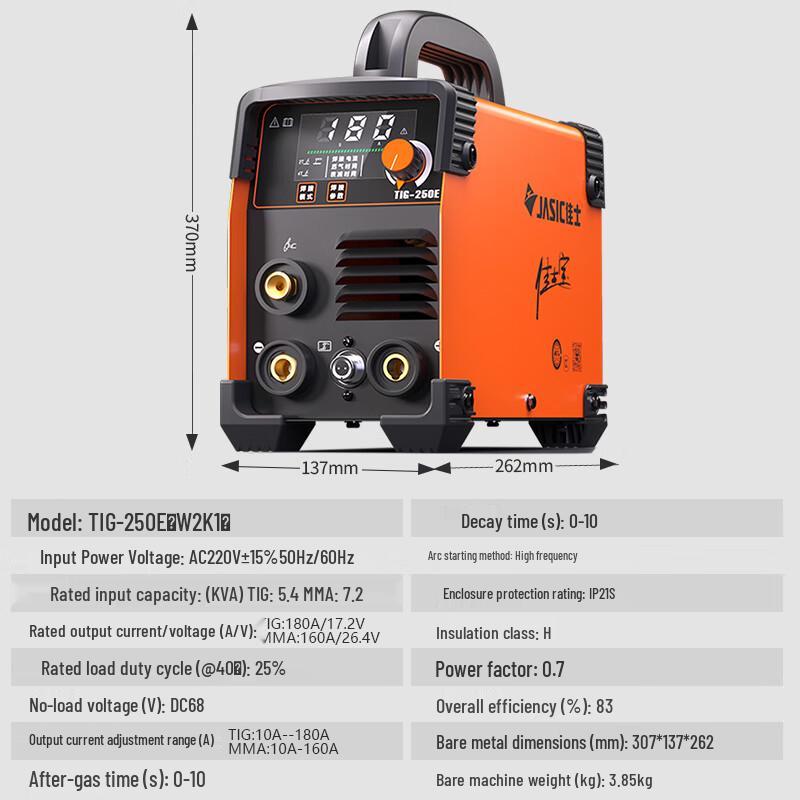 JASIC TIG-250E 220V Dual-Purpose Argon Arc Welder
