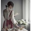 Solid Color Retro European Apron Vintage Baking Apron Kitchen Clothes Kitchen Apron  Garden Work