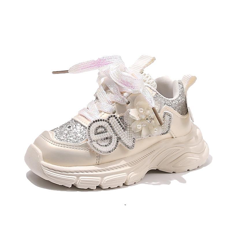 2025 Spring New Girls Sports Shoes Girls Shoes Soft Sole Non-slip Princess Shoes New Running Shoes Baby Shoes