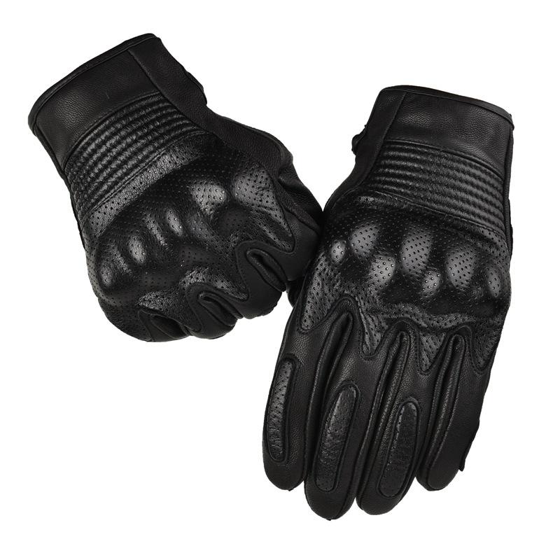 Motorcycle gloves leather men's and women's cycling locomotive tactical thermal sheepskin touch screen off-road protective case