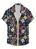 Men's Hawaiian Fashion Floral Print Short Sleeve Shirt