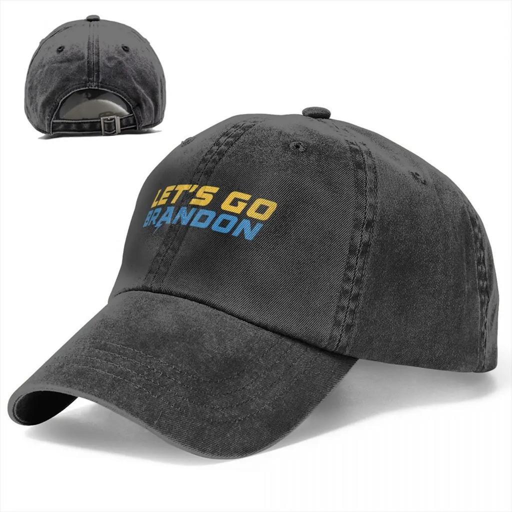 Vintage Let's Go Brandon Baseball Cap Unisex Distressed Denim Washed Sun Cap Outdoor Summer Unstructured Soft Hats Cap