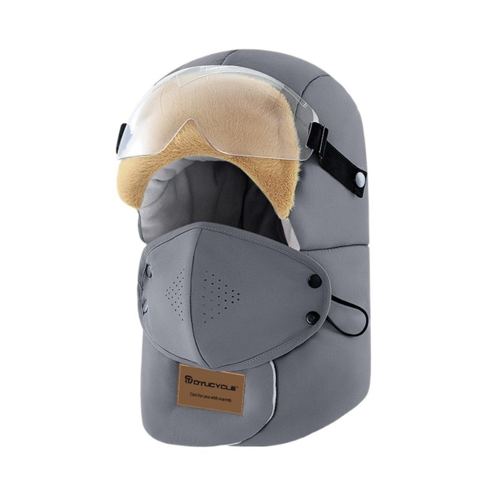 

With Glasses Winter Mask Hat Removable Mask Warm Ski Hat Soft Riding Plush Hat Women/Men