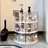 Light Weave Transparent Display Box: Dustproof Garden Pendant & Doll Figure Storage Stand