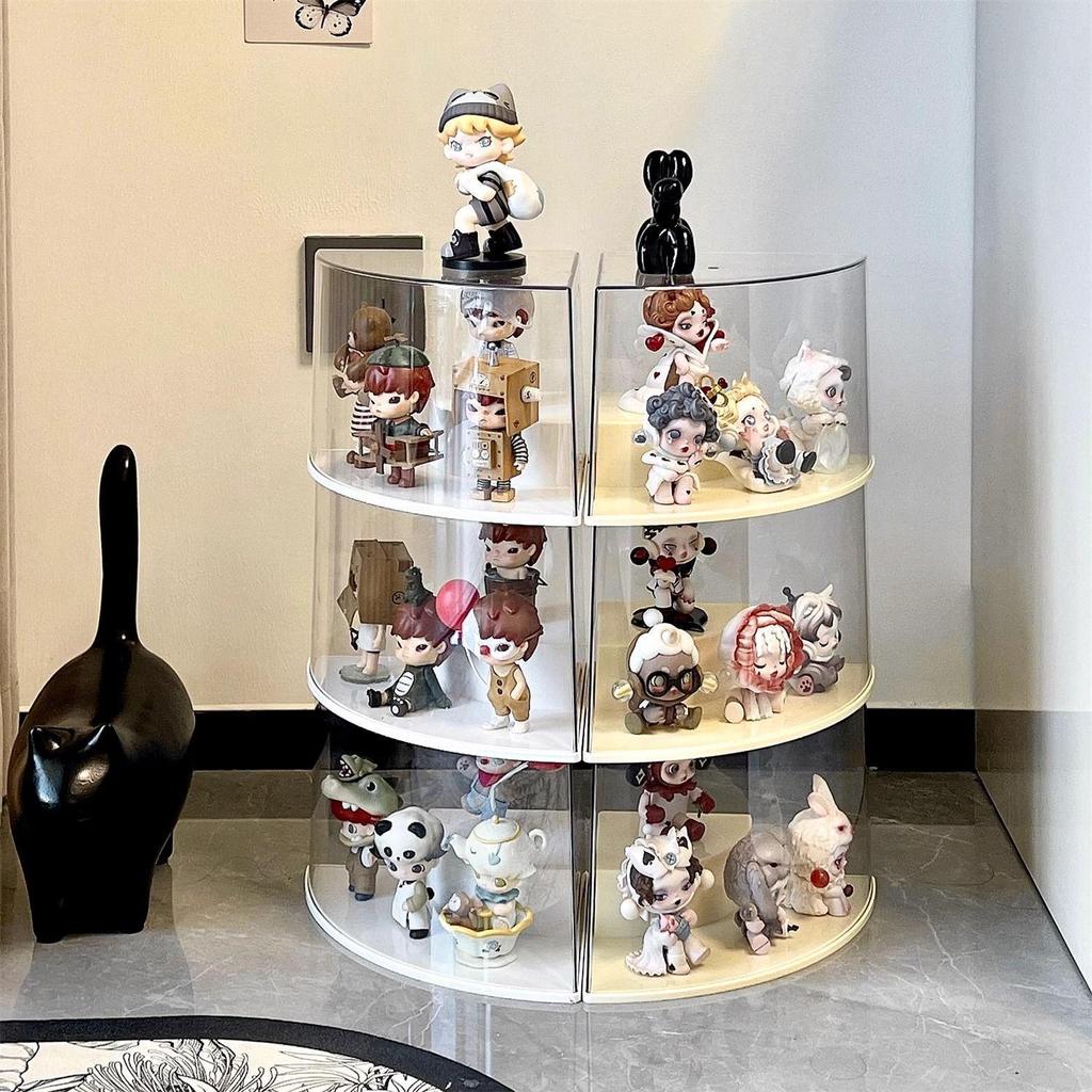 Light Weave Transparent Display Box: Dustproof Garden Pendant & Doll Figure Storage Stand