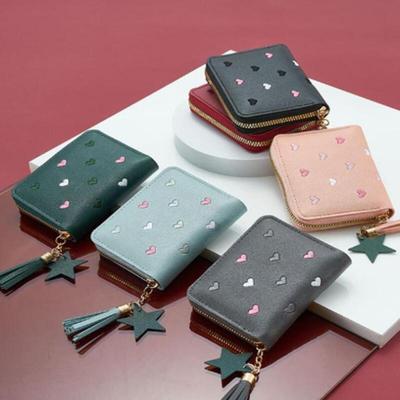 Women's Heart Design Coin Mini Card Wallet