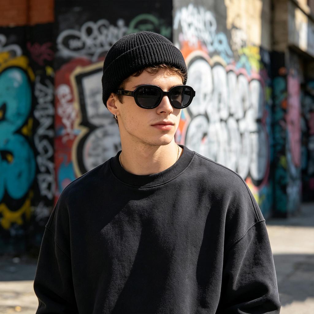Retro Hip Hop Sunglasses for Women Men - Trendy Korean Fashion Shades with Sun