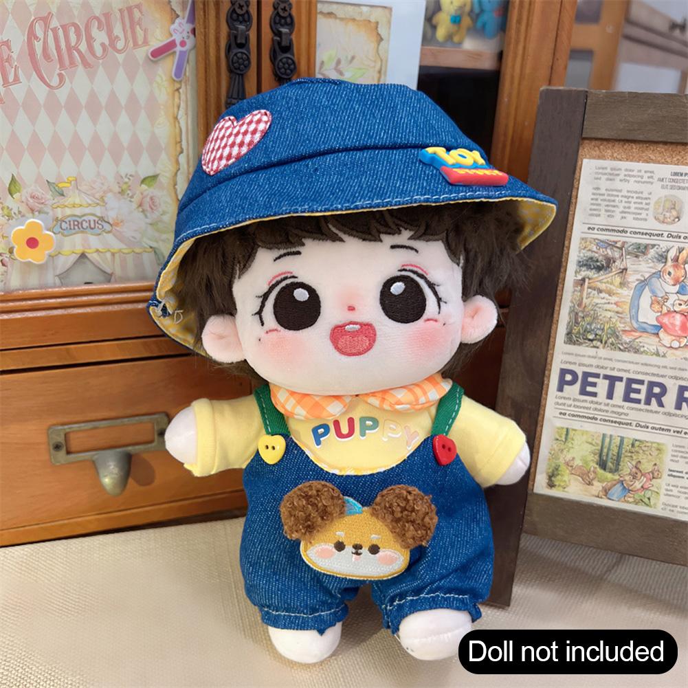 Salopetă Păpușă de Bumbac 20CM Desen Animat Păpușă de Pluș Haine de Schimb Accesorii de Joacă Casă Haine Mini
