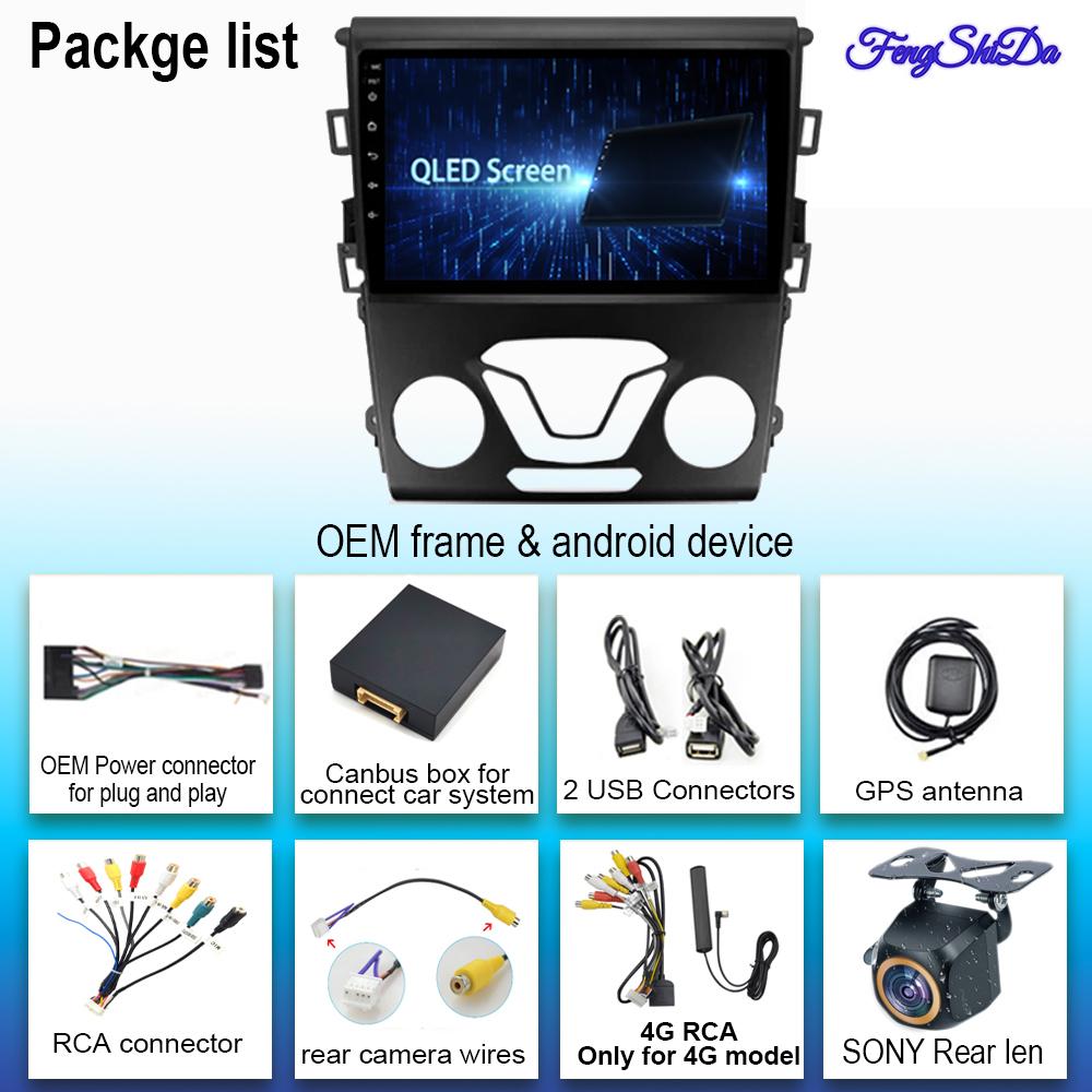 Carplay Android 14 Für Ford Mondeo 5 2014 - 2019 Autoradio Stereo Head Unit Multimedia Video Player GPS-Navigation KEIN 2din DVD