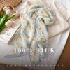 High-end Design Sense Silk Chiffon Streamer Temperament Light Luxury Mulberry Silk Long Silk Scarf Gift Travel Versatile Shawl