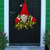 Long Hat Glowing Gnome Wreath Artificial Branches Faceless Doll Hanging Ornament  Bar