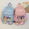 Japanese Cute Backpack Women's Ins Mini Transparent Bar Pain Bag Junior High School Students Small Fresh Solid Color Student Schoolbag