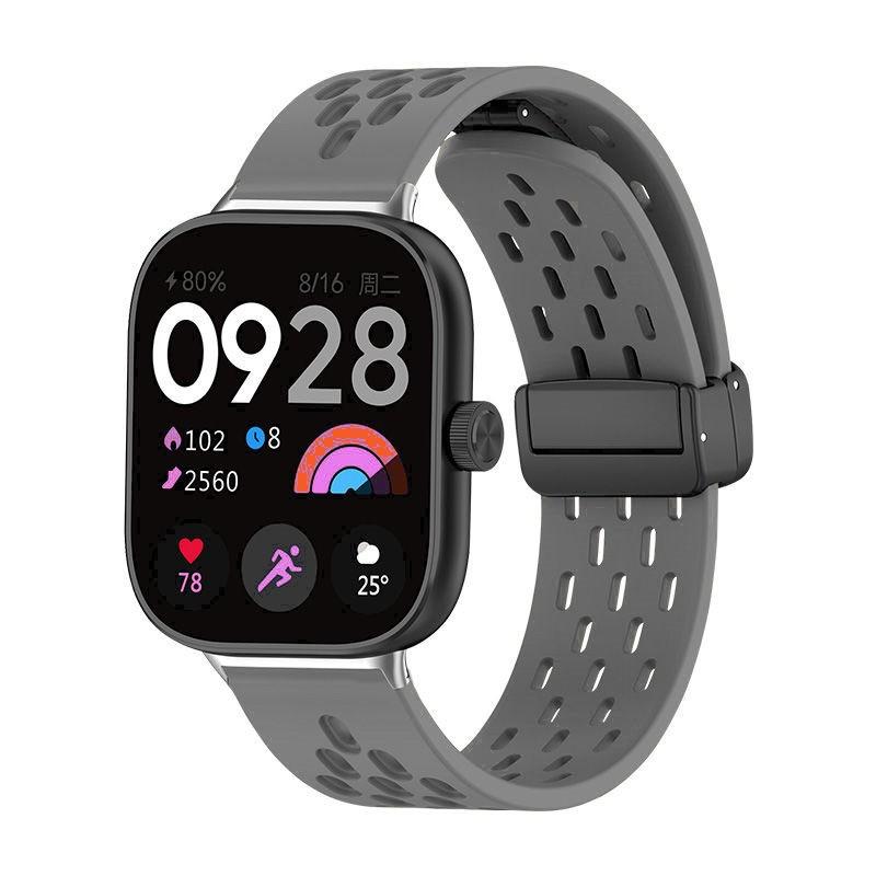 

Дышащий магнитный спортивный ремешок для Redmi Watch 5 4 Мягкий силиконовый браслет на запястье для Xiaomi Mi Band 9 Pro/8 Pro Ремешок для часов For Redmi Watch 5 4