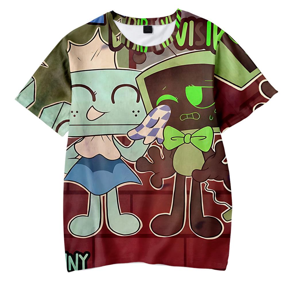 Dandy's World Anime Tričko Krátký rukáv Ležérní Nové Dámské Pánské Cosplay Kostým Módní Barevné Potisk Pohodlné Tričko