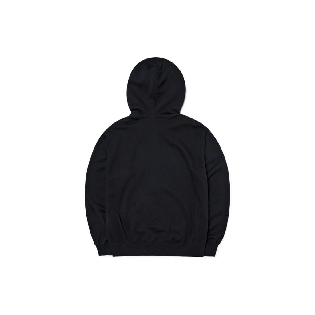 MLB Base Logo Sweatshirts Unisex Black Hooded Moderate Cardigan 3ATRB0124-50BKS