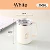 304 Double Stainless Steel Coffee Mug With Lid And Handle Thermal Insulation Cup 500ML