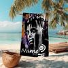 Personalized customized proof beach towel with Juice WRLD pattern - soft, absorbent,quick-drying,perfect swimming,camping&bathing