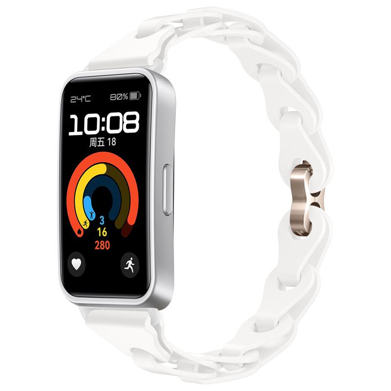 

НОВЫЙ силиконовый ремешок-цепочка для Huawei band 9, резиновый ремешок для часов Huawei band 8, цветной ремешок для девочек и женщин huawei band 8