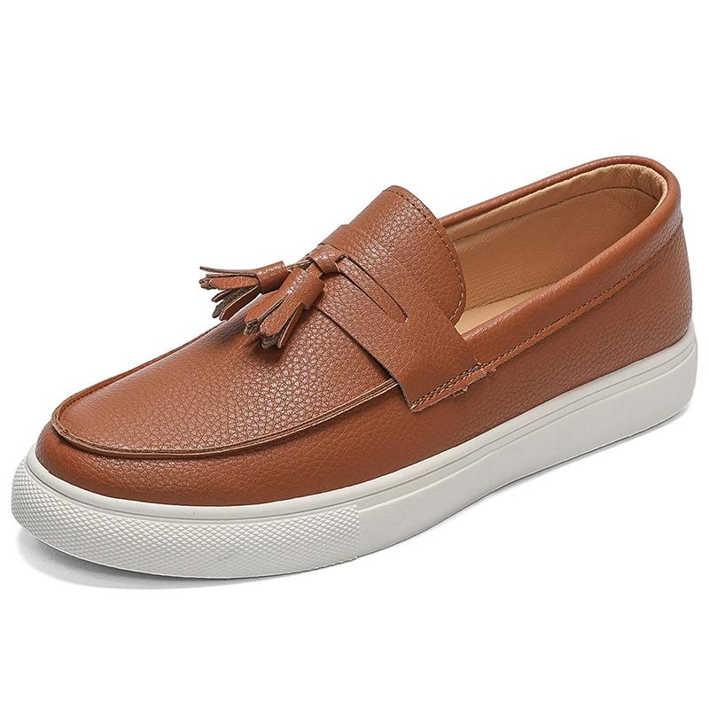 22 Spring raw car shoes, simple loafers, casual leather shoes, easy to bend soft soles