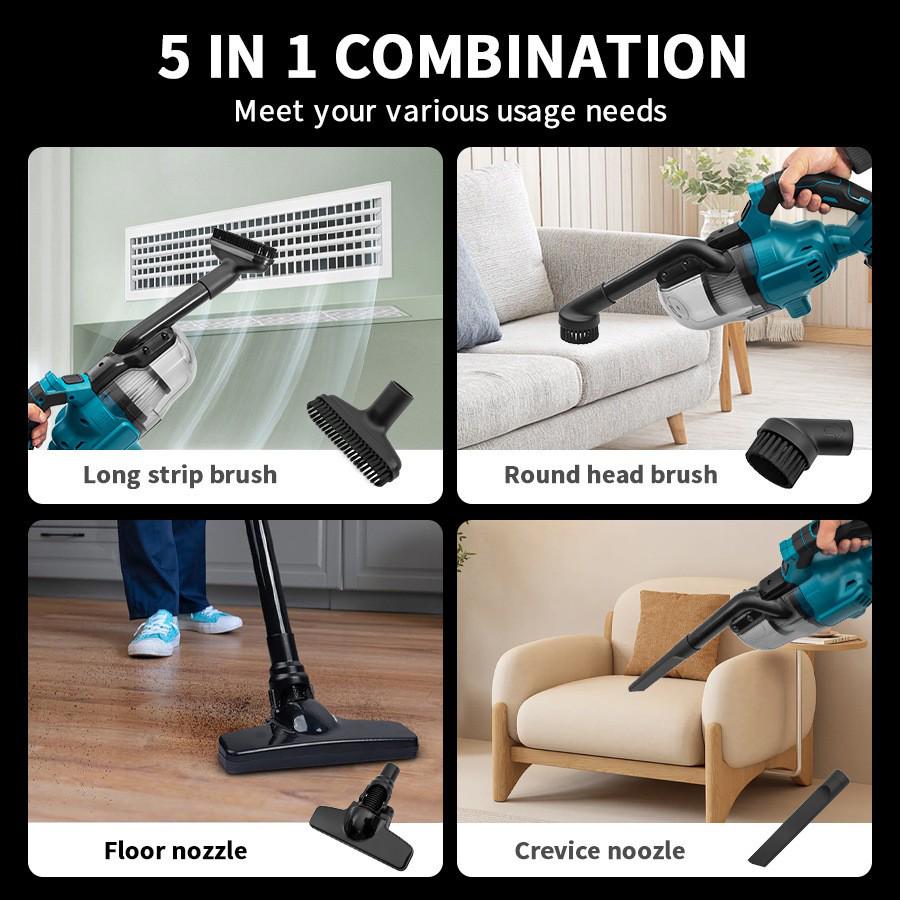 Portable High-Suction Handheld Wireless Vacuum Cleaner with Lithium Battery