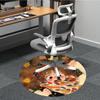 1PC Character Autumn Leaves Office Round Area Rug,  Mat Suitable ForOffice, Under Office Chairs Bedroom Living Room Home Decor, Room Deco