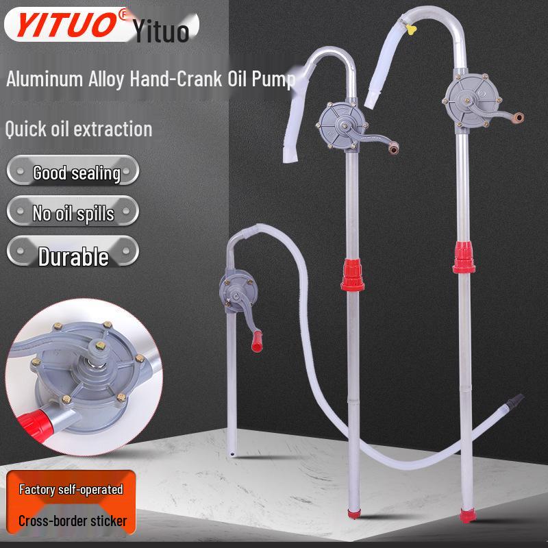 Portable Hand-Crank Aluminum Oil Pump – Quick Self-Priming Diesel Extractor