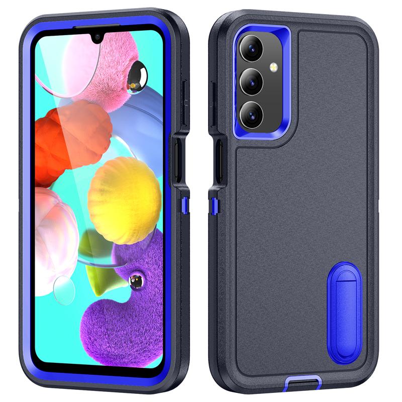 3 In 1 Heavy Armor Defend Phone Case For Samsung Galaxy A16 A06 A15 A14 A54 A26 A36 A56 A17 A27 A37 5G Plastic Frame TPU Cover