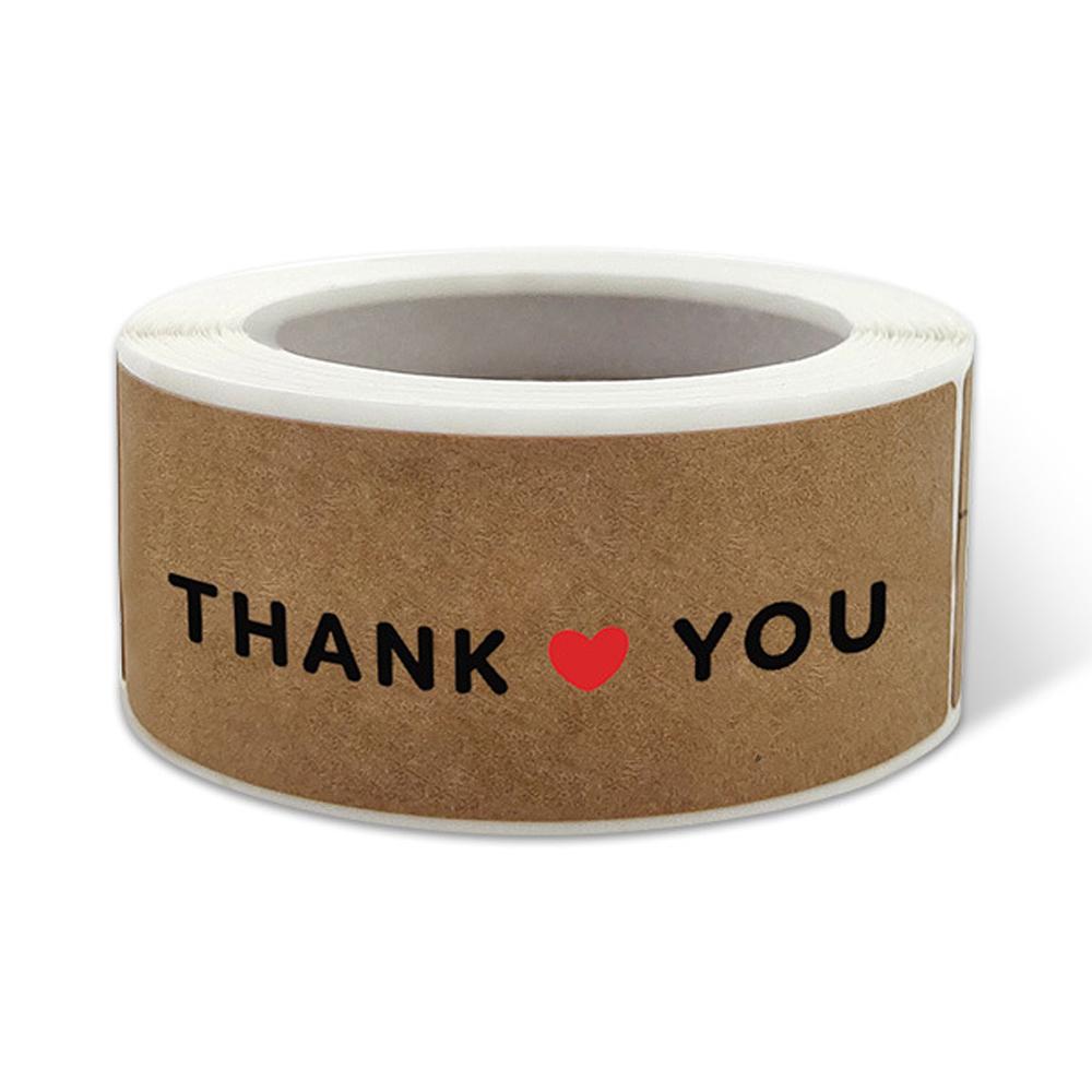 120 Pcs/Pack Thank You For Your Order Stickers 3x1 Inch Rectangle Labels For Small Business Handmade Decor Kraft Paper Stickers