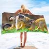 Niedliche Kleine Tierprint-Serie Strandurlaub Strandtuch Schwimm-Badehandtuch Sporttuch