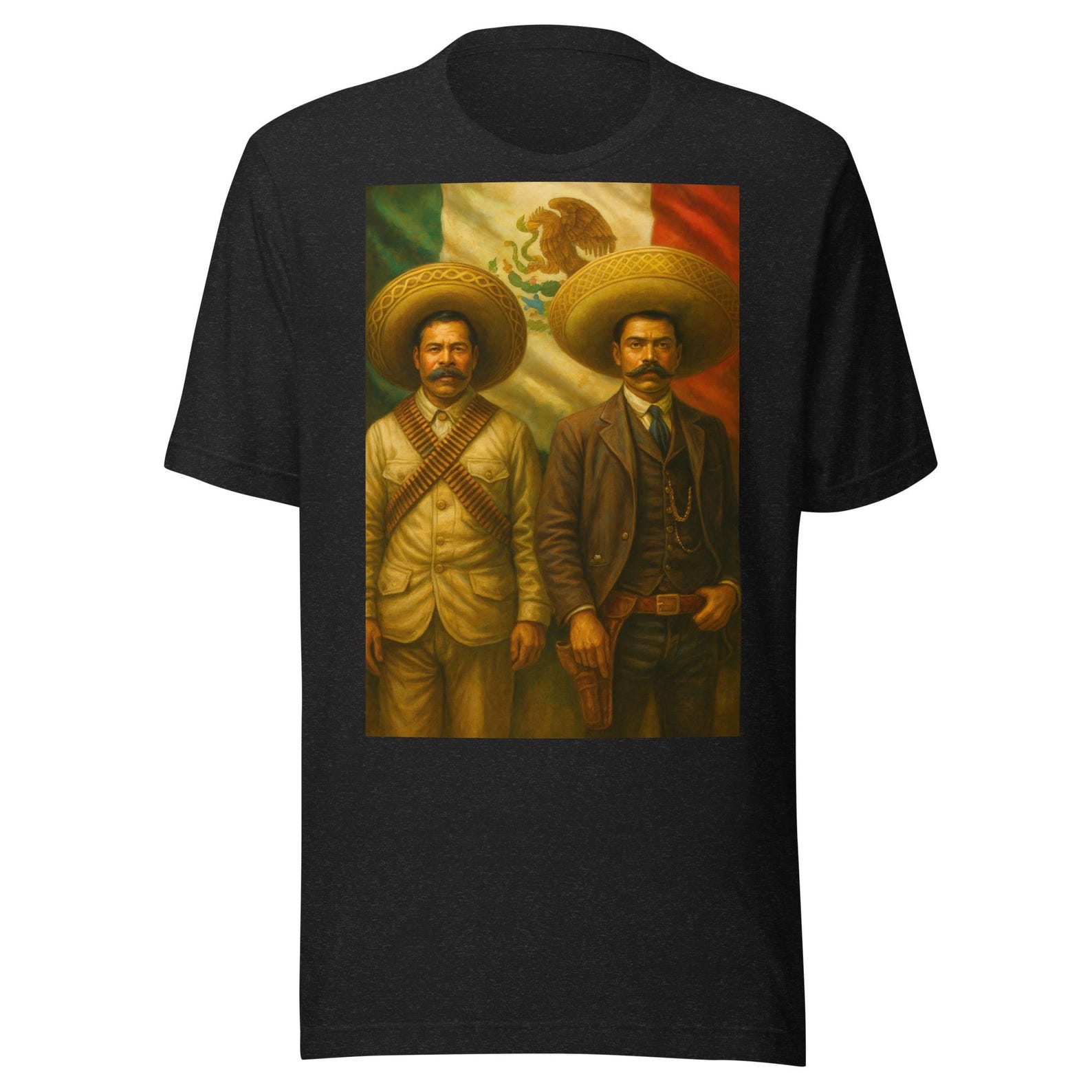 Zapata Villa Mexican Flag Unisex t-shirt 2XL