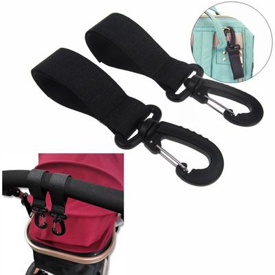 2PCS/Set 360 Degrees Rotatable Hanging Hooks with Magic Sticker for Infant Baby Stroller