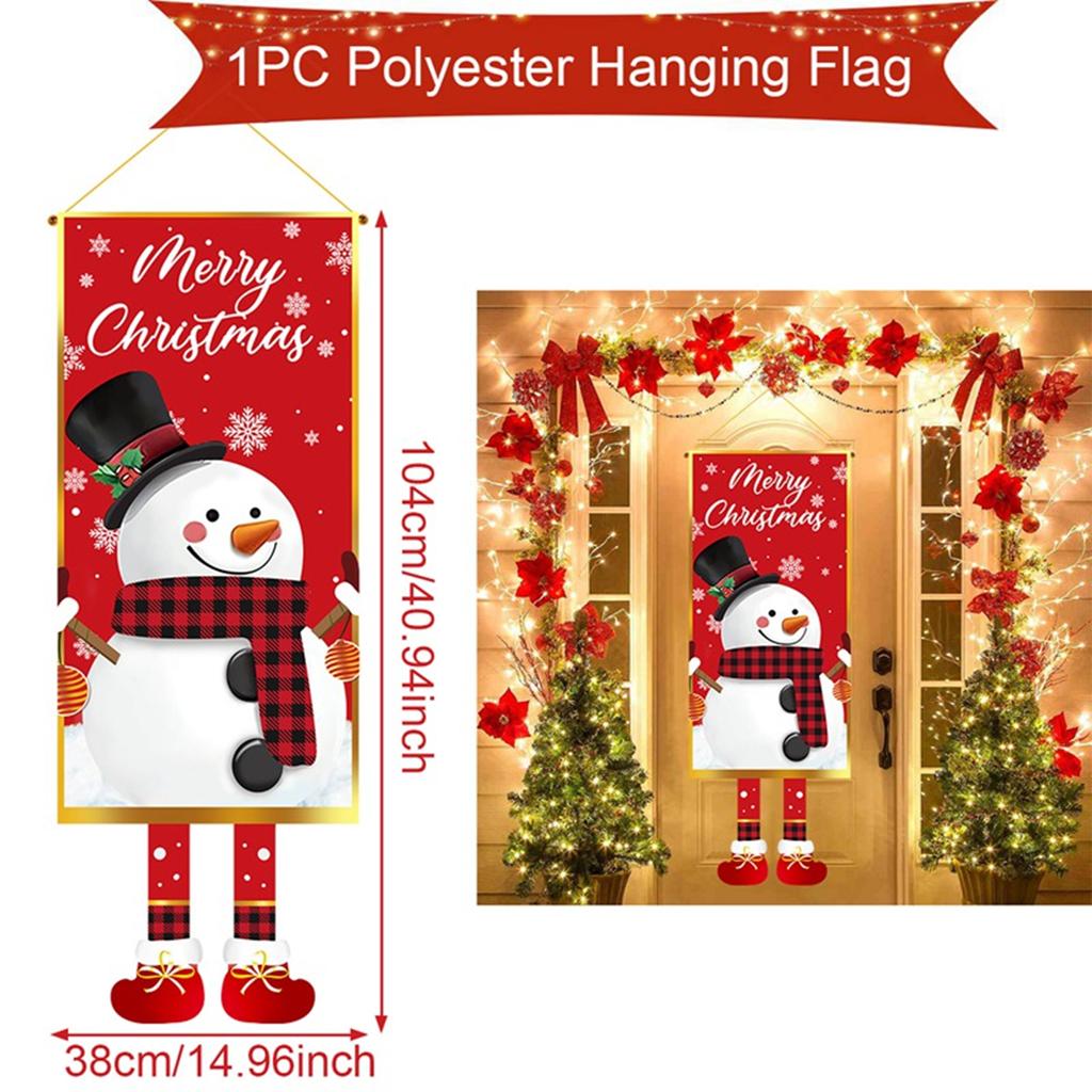 Christmas Hanging Flag Banner Merry Christmas Decor For Home 2025 Xmas Ornament Decor Navidad Kerst Natal Noel NewYear Gift 2025