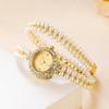 New Romantic Women's Watch Diamond Luxury Wrapped Pearl Bracelet Watch Waterproof Ladies Fashion Quartz Wristwatches Gift