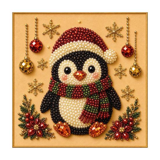 Kit per Creare Decorazioni da Parete Kit Artistico con Perle Finte di Natale, 20x20cm Pittura Natalizia Fai da Te Progetto di Artigianato Multidimensionale Diamanti 3D Scintillanti per Adulti, Festivo