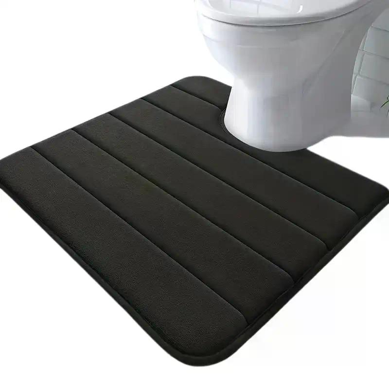 1Pcs U-shaped Toilet Mat Bathroom Mat Bathroom Carpet Bathroom Carpet Memory Foam Bath Mat Anti-skid Super Absorbent