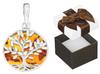 Oxidized Silver Tree of Life Pendant with Amber Lucky Charm