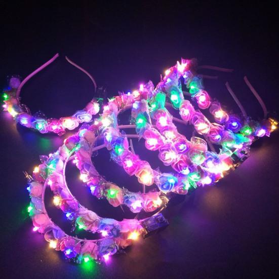 Women's Headband Glow Light Up Beautiful Convenient Thick Thin Hair Decoration for Parties Birthdays Festivals